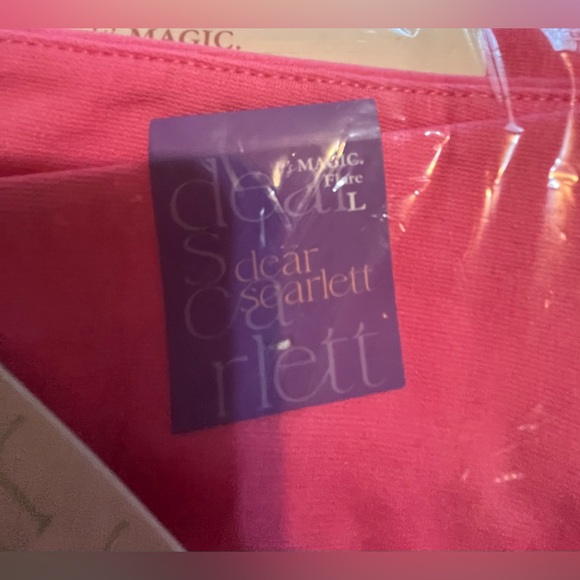 NWT Dear Scarlett Dark Pink Flare Pants - Picture 7 of 14